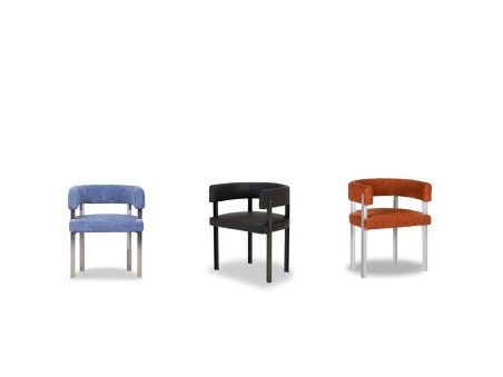 T Chair Baxter | T-Shaped Back and Aluminium Legs | Federico Peri Design