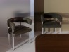 T Chair Baxter | T-Shaped Back and Aluminium Legs | Federico Peri Design
