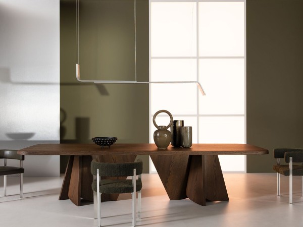 Stuhl T Chair Baxter | T-förmige Lehne und Aluminiumbeine | Design Federico Peri