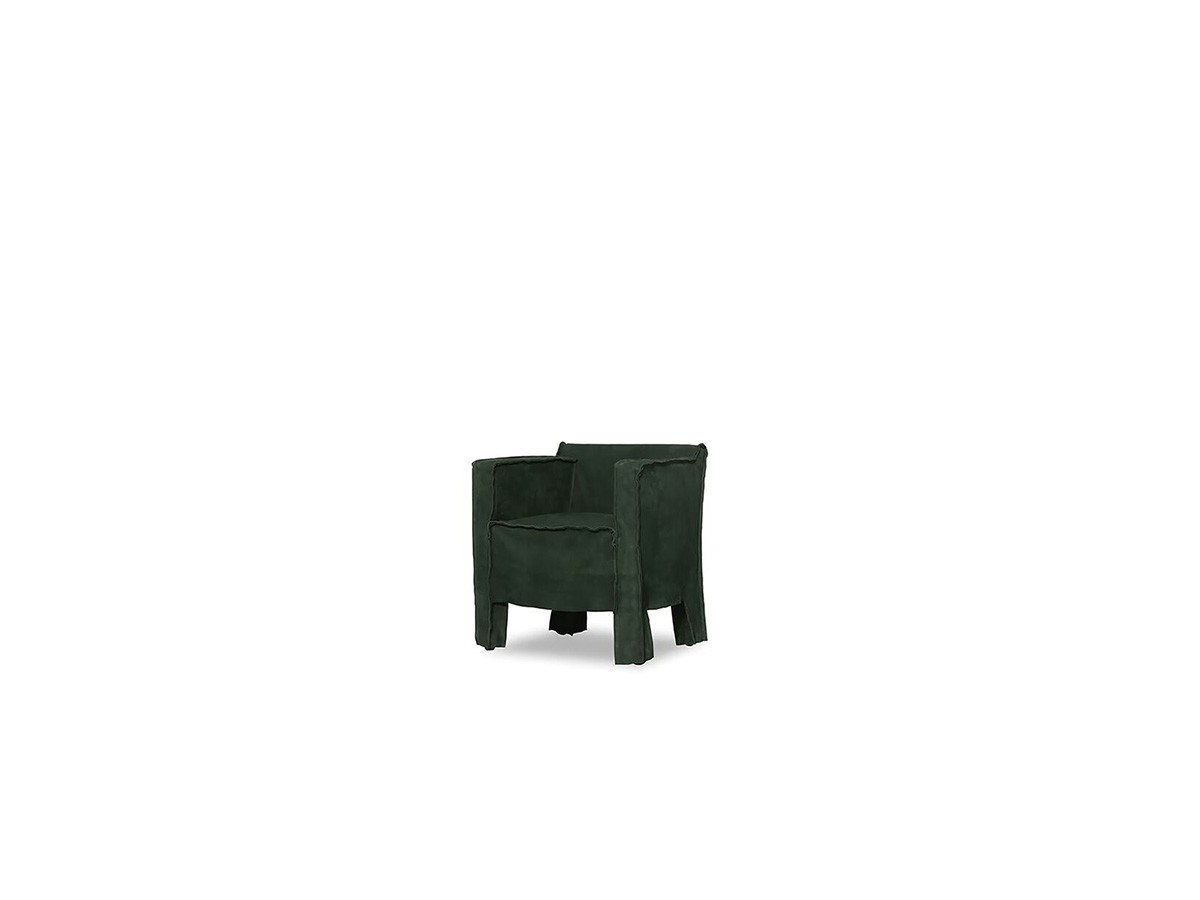 Chaise avec Accoudoirs Summer Arms Baxter | Cuir à Coutures Vives | Design Paola Navone