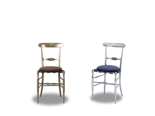 Chaise Agadir Baxter | Aluminium Moulé et Cuir Tressé | Design Paola Navone