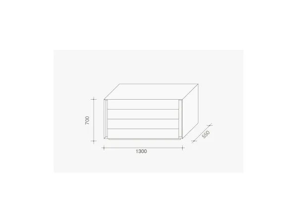 Lema Luna low chest of drawers data sheet