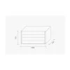 Lema Luna low chest of drawers data sheet