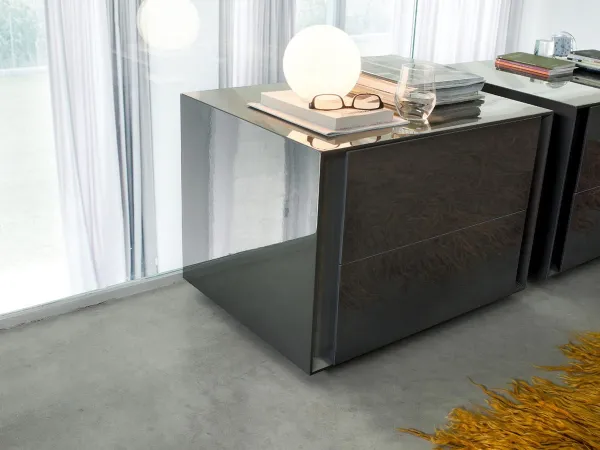 Détails de la table de nuit Luna de Lema
