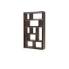 Bookshelf in walnut by Porada made in Italy on white background