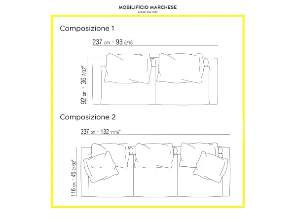 Canapé Campiello de Flexform - Agencement sur mesure