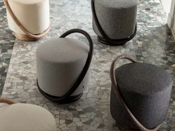 Détails du pouf Smile de Porada