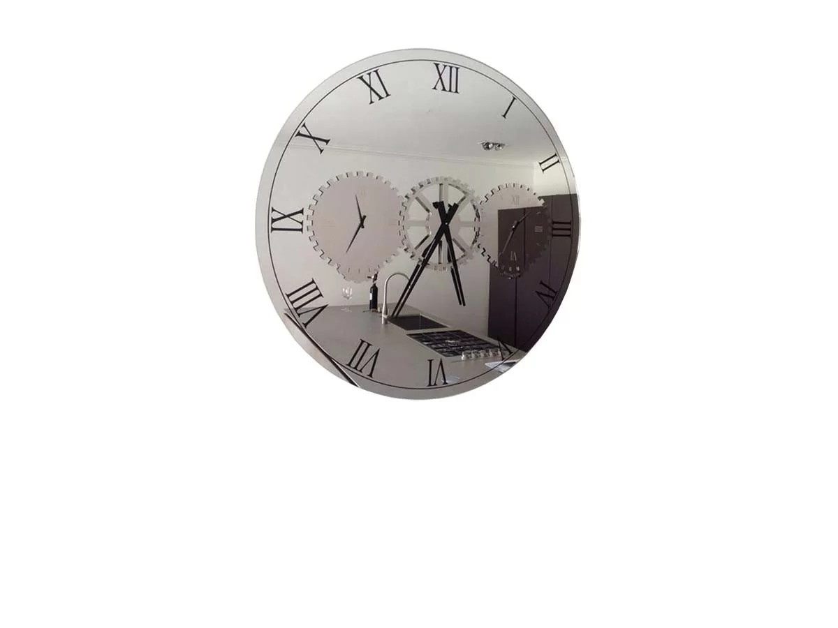 玻璃镜子中的时钟wall Cattelan Italia