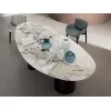 Detalles de la encimera de la mesa Lagos de Baxter