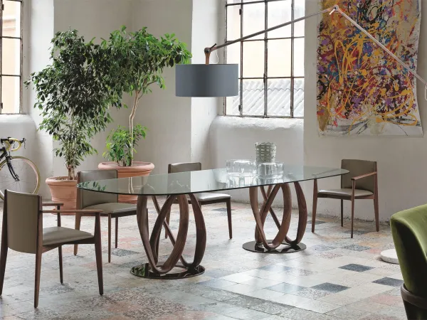 Table Infinity Porada dans une salle à manger contemporaine